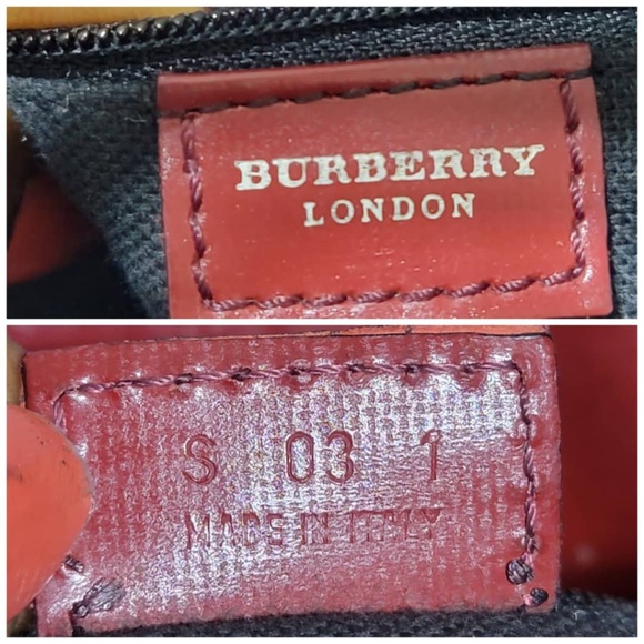 Authentic Burberry haymarket pattern Shoulder Bag Beige/Dark red - Picture 5 of 13